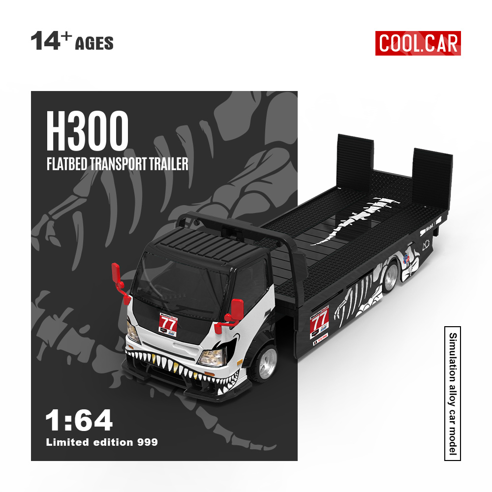 Die Cast Car 1 64 - Cool Car 1:64 H300 Płaska Przyczepa