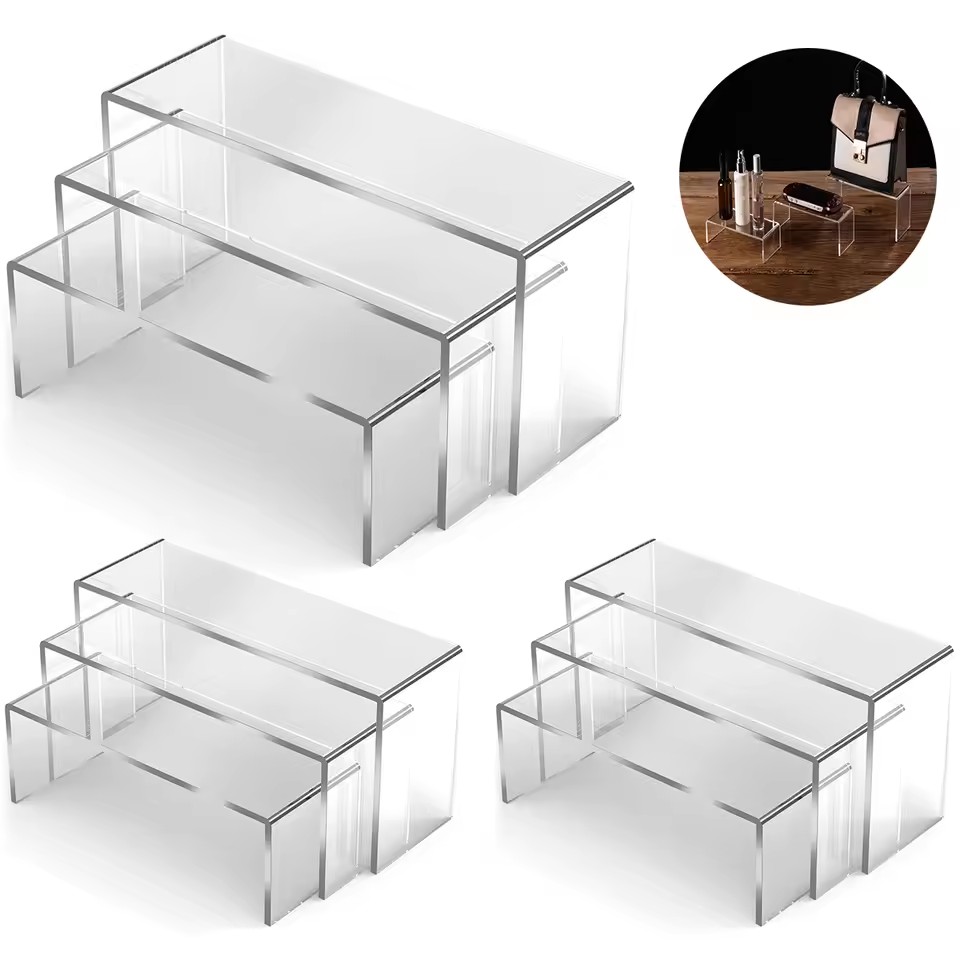 Display Risers Set - 3/6/9/12 szt. Przezroczysty Akrylowy Stojak Ekspozycyjny