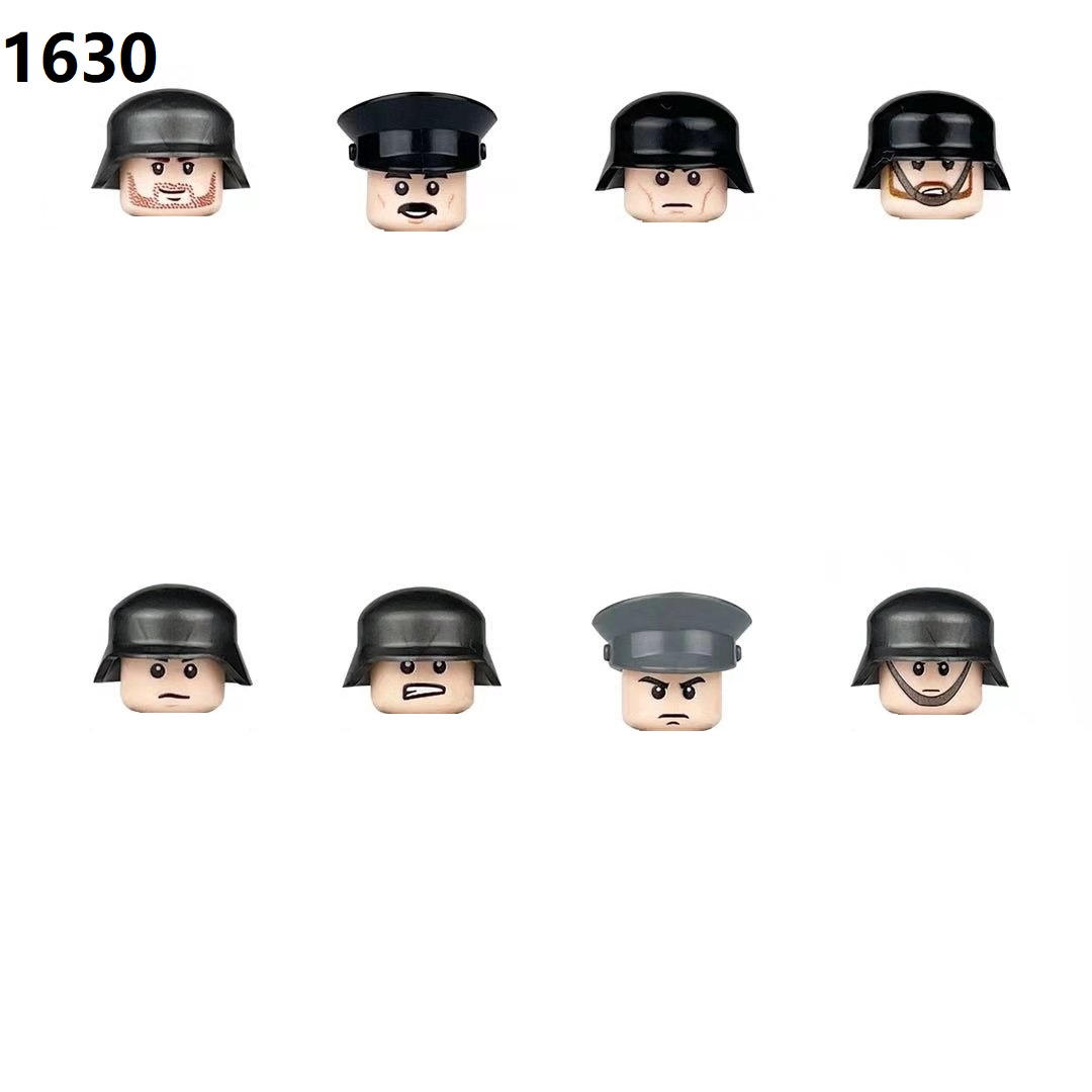 Lego Minifigure Holder - 8 sztuk broni wojskowej WW2 niemcy