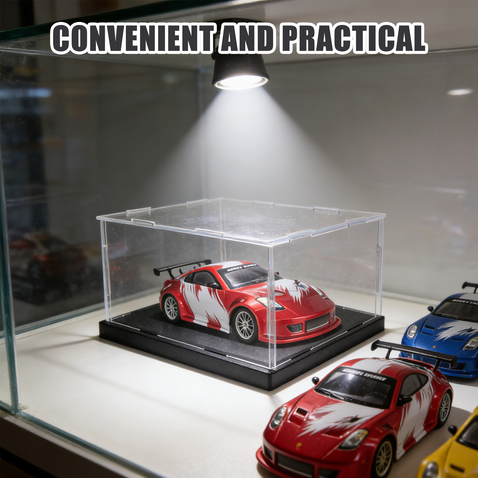 Display Case Acrylic - Przezroczysta akrylowa gablota na samochody, pyłoszczelna