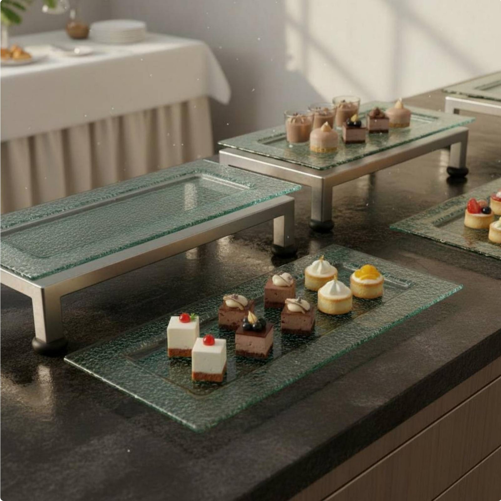 3-poziomowy stojak do serwowan – Display Risers Set recenzja i cena