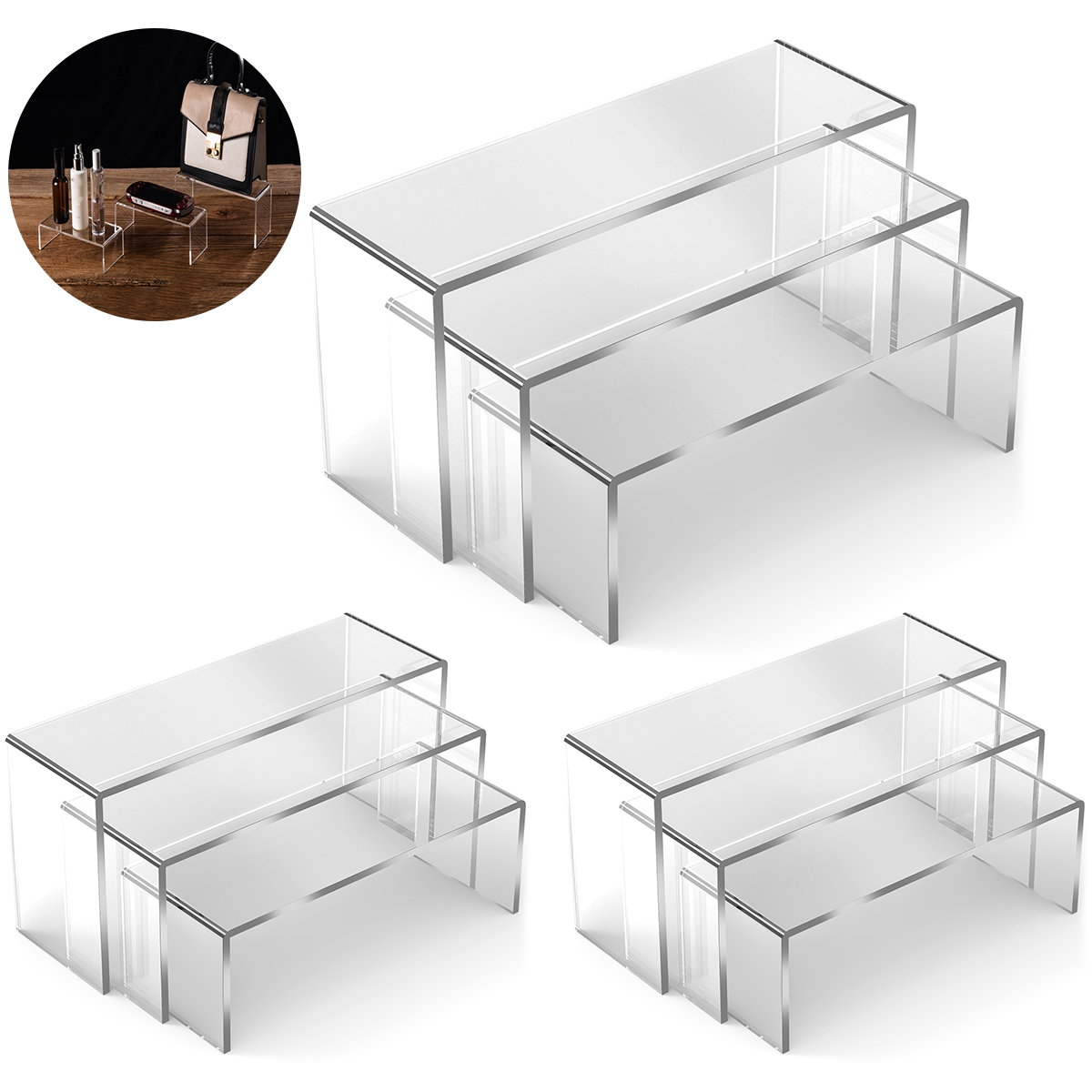 3/6/9 szt. Akrylowy Stojak Eks – Display Risers Set recenzja i cena